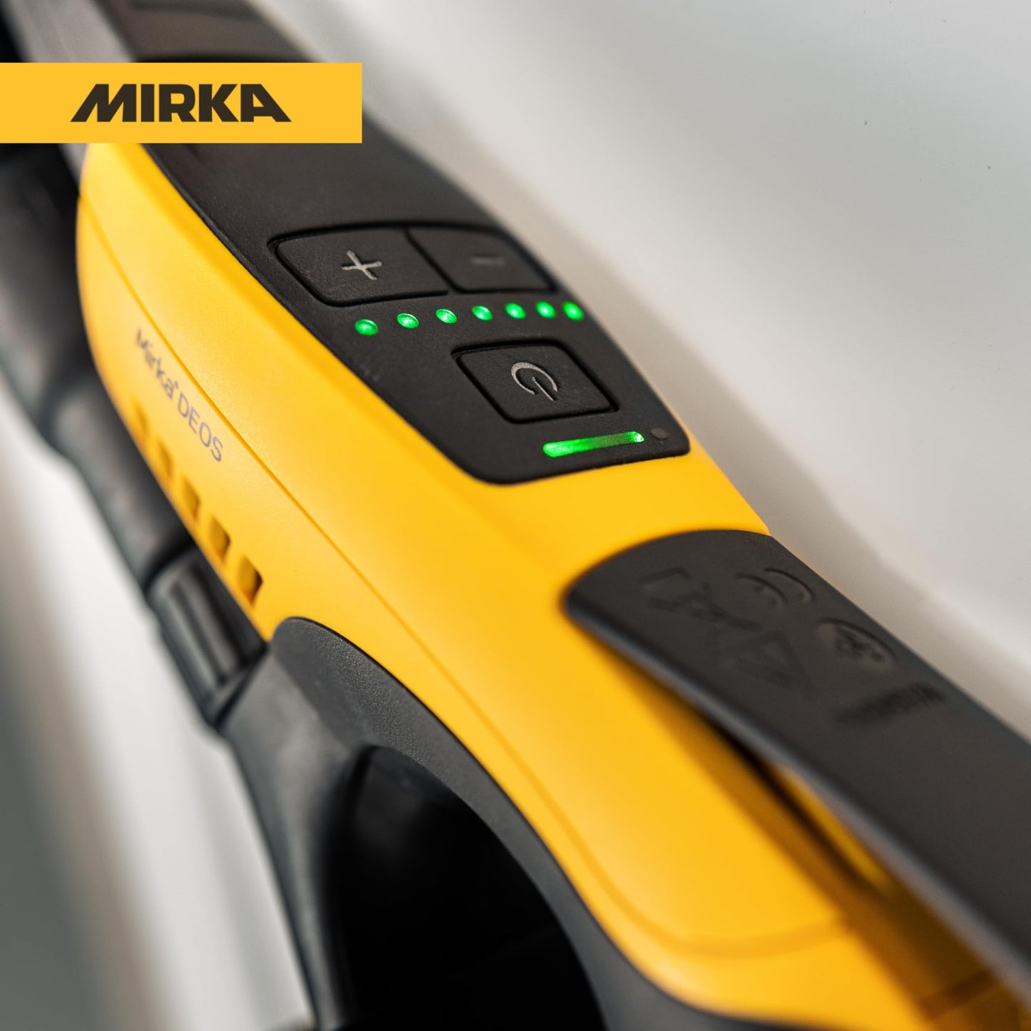 Mirka DEOS II 353X 3" x 5" Electric Orbital Sander for Woodworking & Painting – Precision 3.0 mm Orbit, 5,000–10,000 RPM Variable Speed, Low-Profile Design, Vacuum Ready, Bluetooth-Enabled