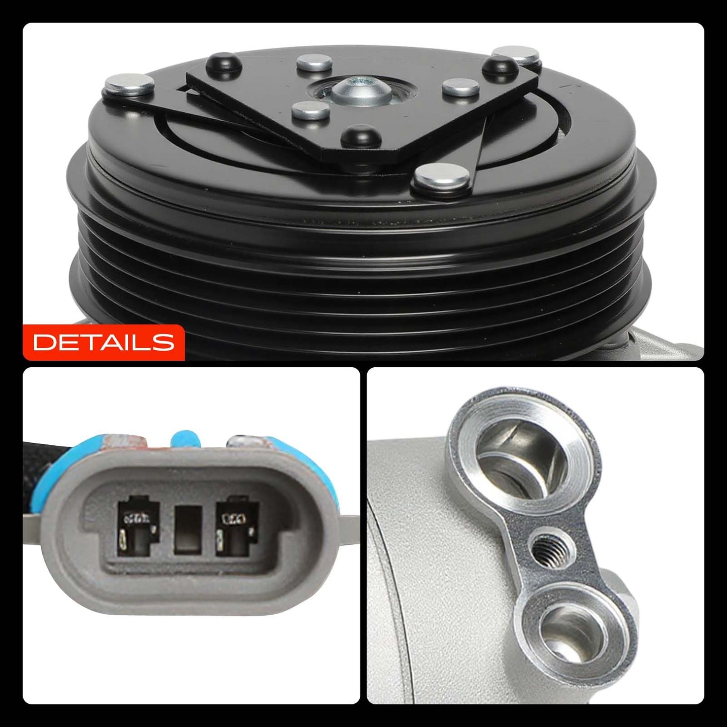 A-Premium A/C Compressor with Clutch Compatible with Chevrolet Cavalier Cobalt HHR, Pontiac G5 Pursuit Sunfire, Saturn Ion