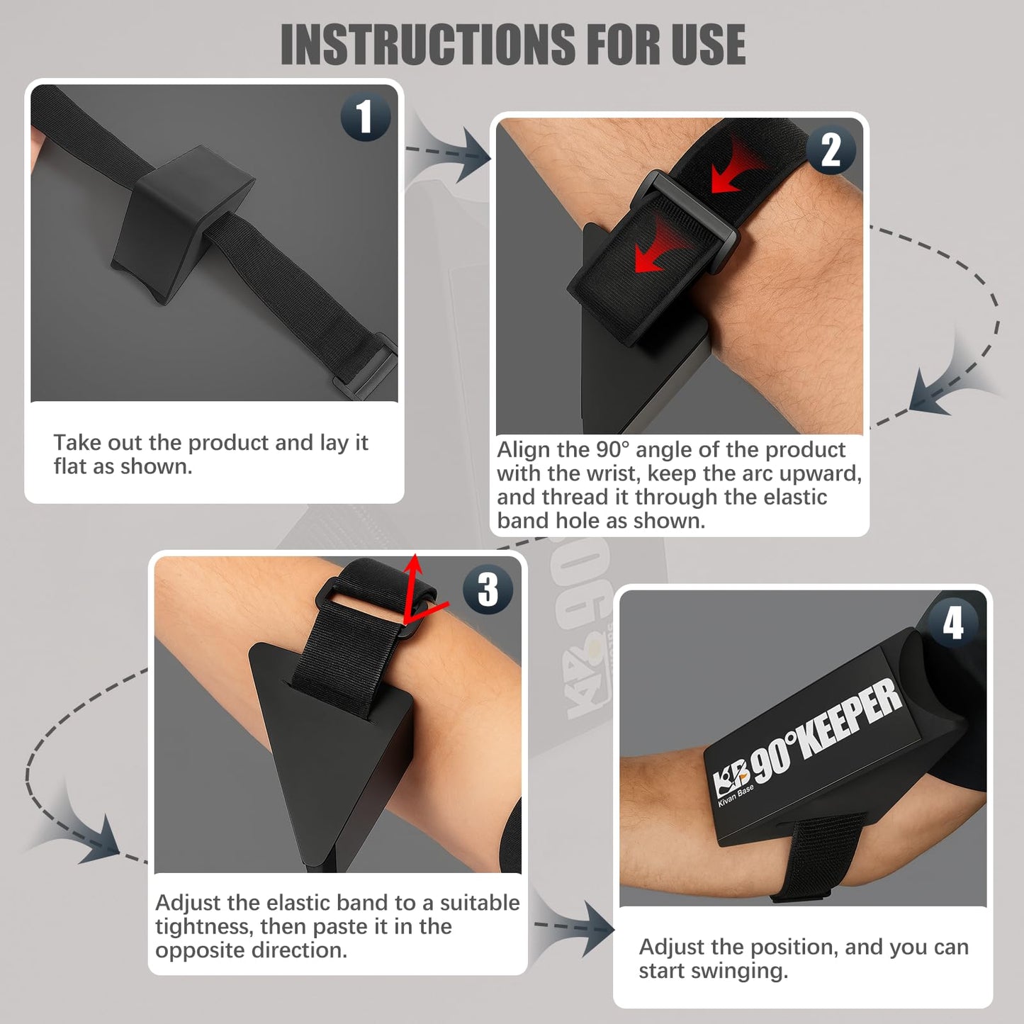 SPOFLY SKW Golf Swing Trainer Aid, 90° Keeper Posture Correction Tool, Professional Swing Accuracy Improvement Aid for Preventing Over Swinging, Portable Training Equipment for All Golfers