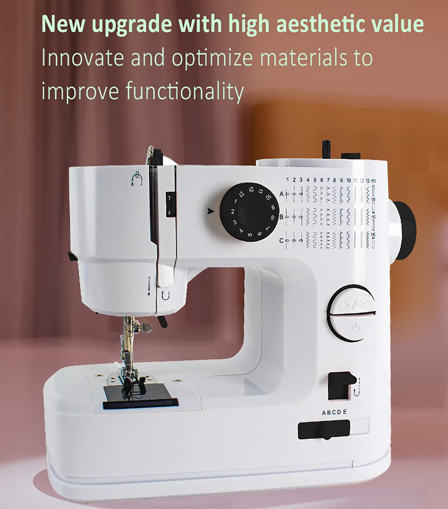 Sewing Machine with Extension Table, 39Stitch Patterns Built-In,withAccessory Kit, LED Light 2-Speed Foot Pedal, Sewing Machine for Beginners Great for Quilting, Crafts & Mending