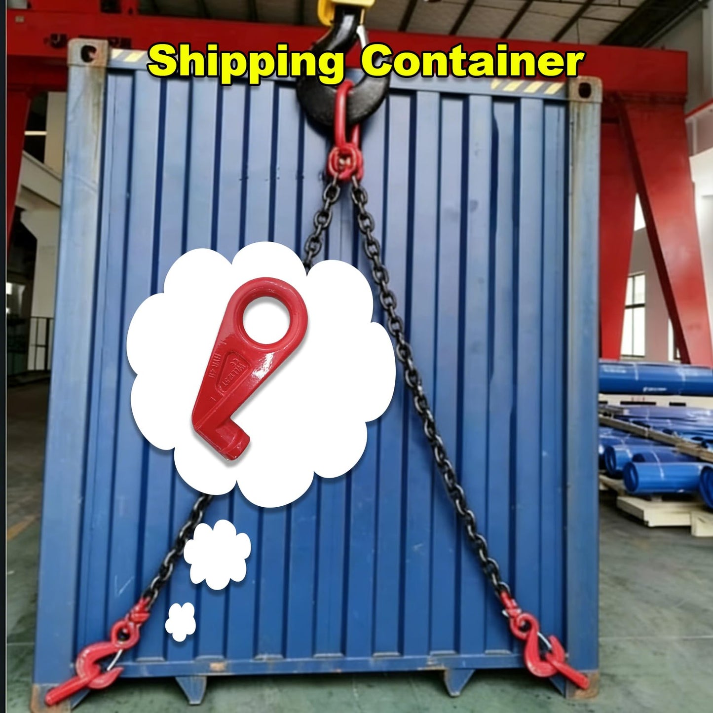12.5T Shipping Container Lifting Hooks, 2 Pack 27,500 lbs Working Load Limit Heavy Duty Container Lifting Hooks Used for Lifting, Rigging, Towing, and Recovery 【12.5T* 2 Pack】