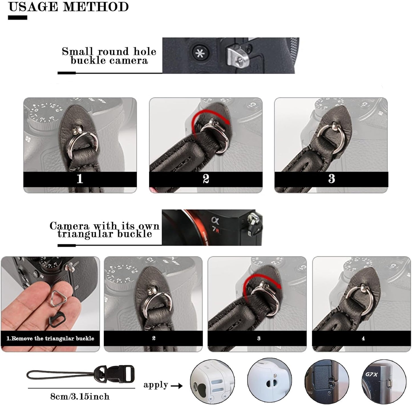 Snmzlc strap,100cm US234 Camera neck Camera Wrist Strap for DSLR Mirrorless Camera,Camera Hand Strap with Safer