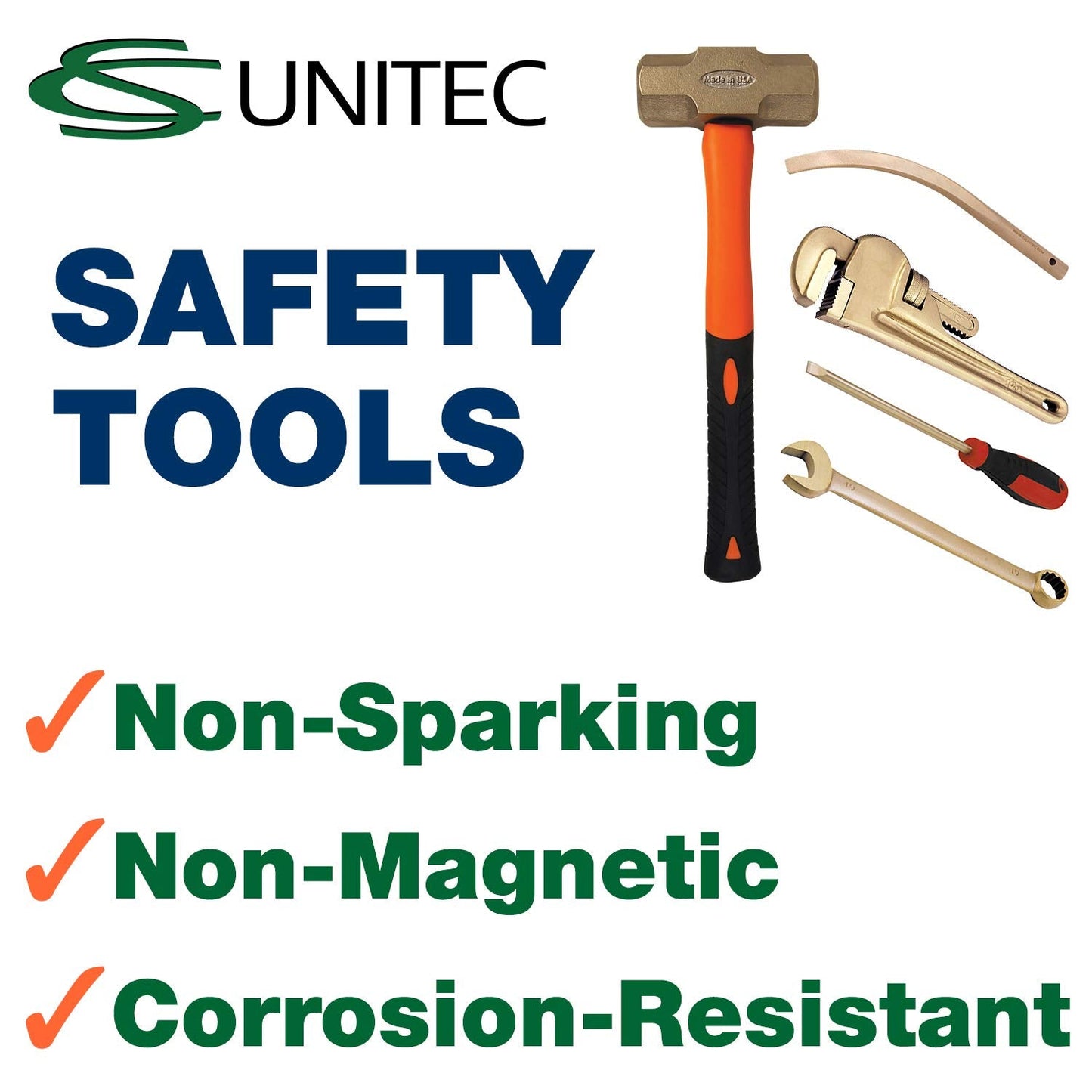 CS Unitec | 3 Lb Spark Resistant Cutoff Hammer with No-Slip Nupla Handle