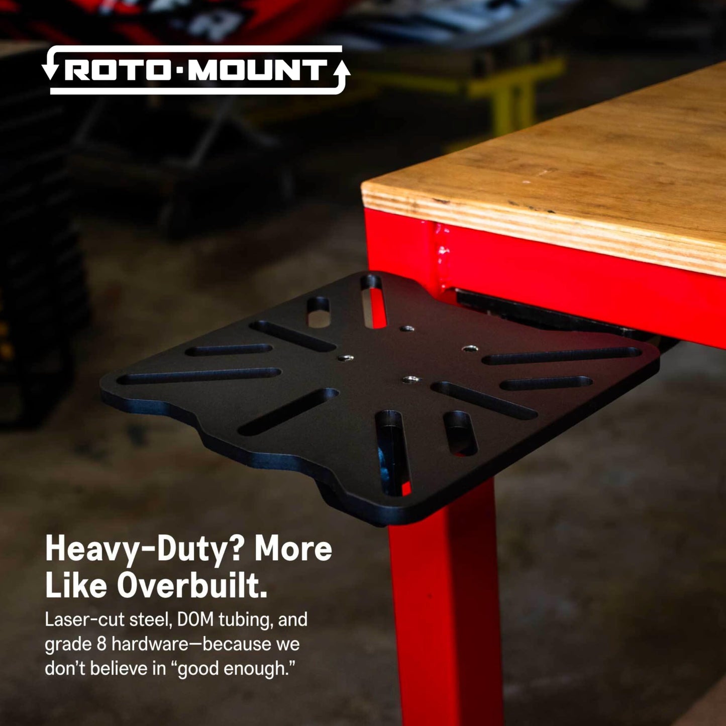 SST® Roto-Mount – 360° Rotating Bench Mount for Vises, Grinders & Notchers – Quick-Release Tool System – Grade 8 Hardware, DOM Tubing & Laser-Cut Steel – Weather & Corrosion Resistant