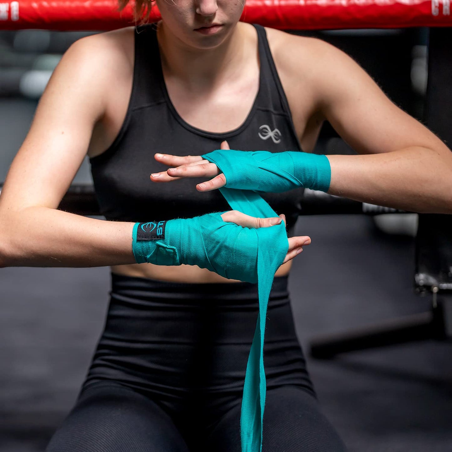 STING Elasticized Boxing Hand Wraps, Boxing Equipment for Professional Competition and Training, Black, 120 Inches