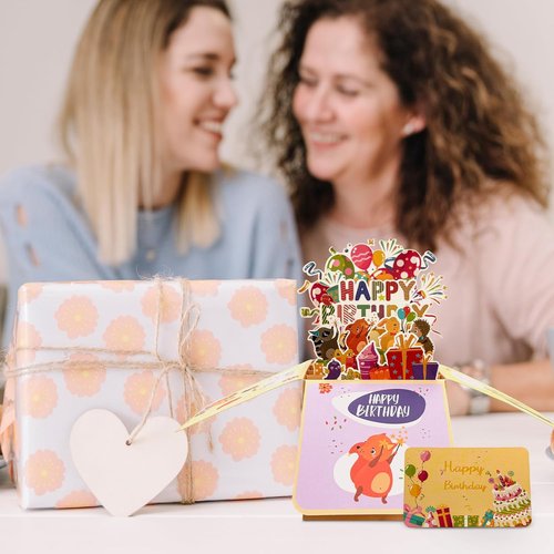Funny Happy Birthday Pop-Up Card - 3D Celebration Gift Box for Family & Friends | Unique Design