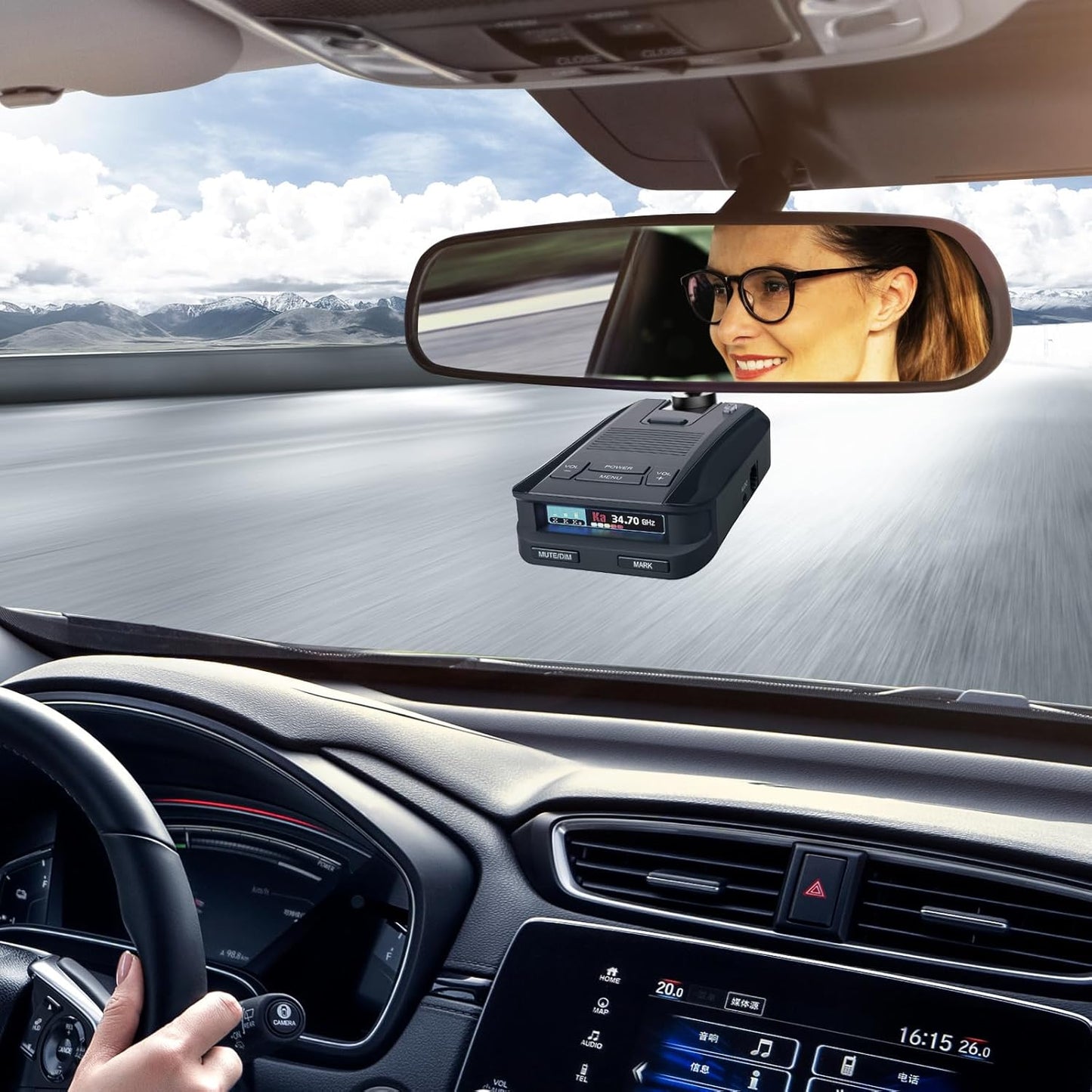 xsaaczm Radar Detector Mount Rearview Mirror Bracket,Car Truck Mirror Radar Mount Bracket,Aluminum Rearview Mirror Rod
