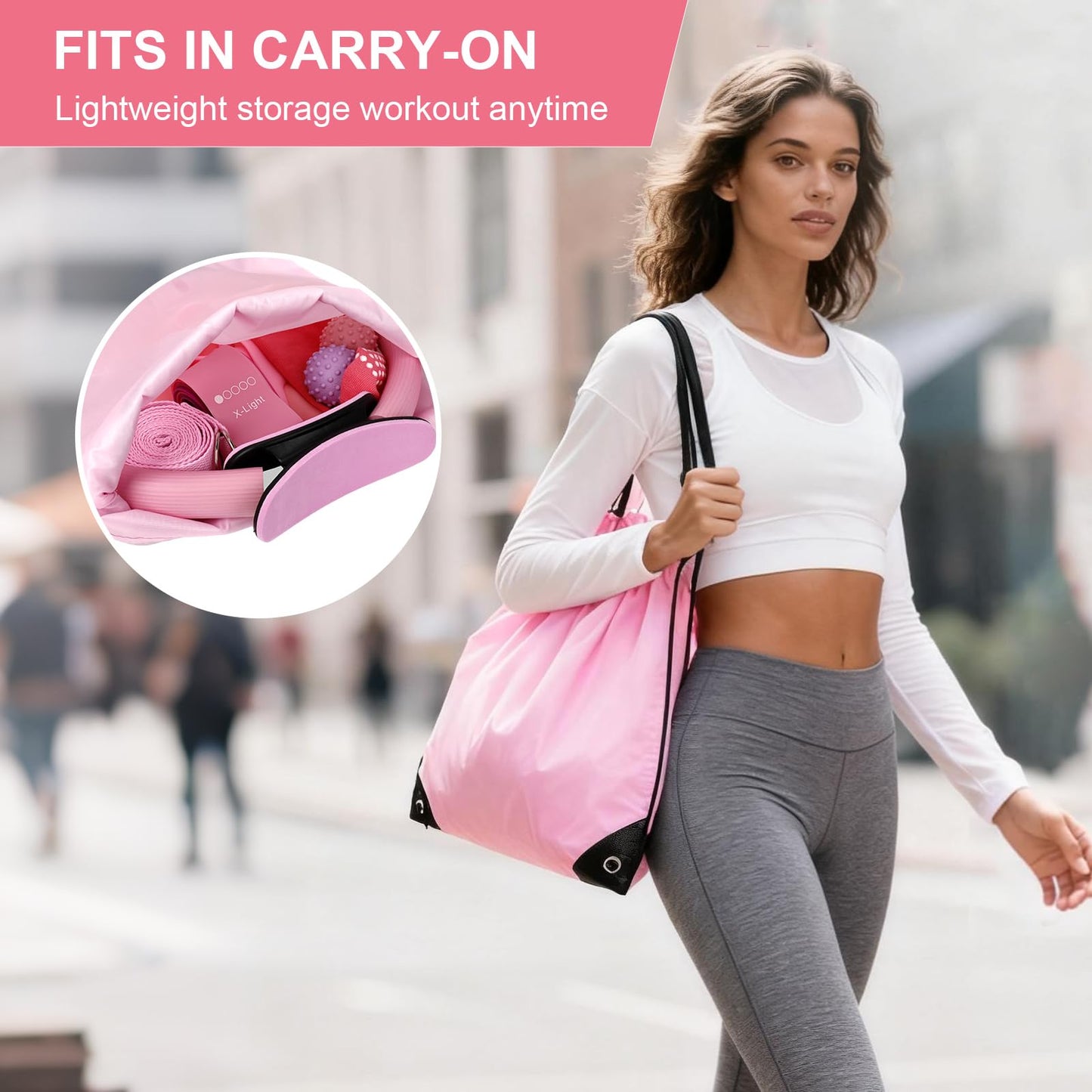 BYYNNE Home Pilates Kit for Women - 14 Pcs Pilates Equipment Set with P-ilates Ring and Ball, 5 Resistance Bands Etc Accessories for Beginners Home Workouts - Includes Workout Guide (Pink)