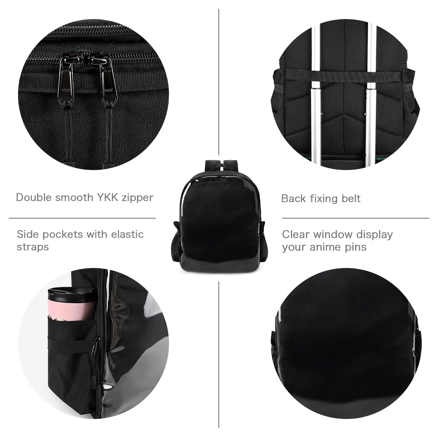 STEAMEDBUN Pin Display Backpack for School Ita Bag Backpack with inserts