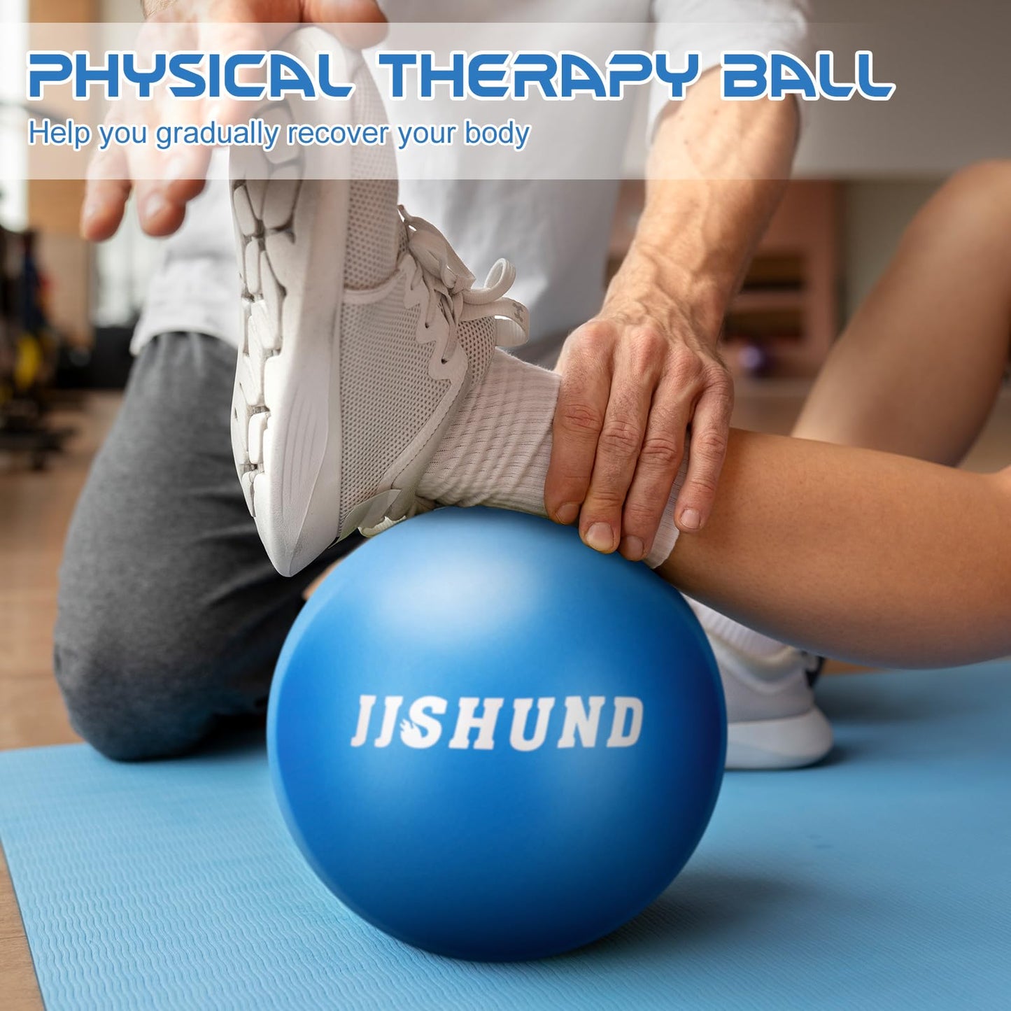 jjshund Pilates Ball, 9,8 Inch Small Exercise Mini Yoga Soft Workout Ball for Home Gym Yoga, Pilates, Core Training, Workout, Balance, Stability