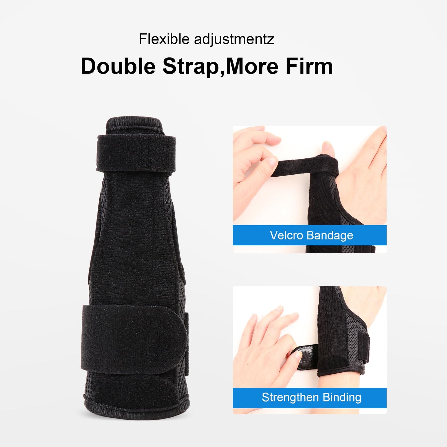Cozyhealth Thumb Brace for Men and Women, CMC Joint Thumb Spica Splint for Pain Relief, Tendonitis, Thumb Wrist Stabilization Support for Right or Left Hand (A-Black)