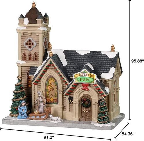 Lemax Mistletoe Chapel #25917 - Charming Holiday Decor for Festive Home Displays