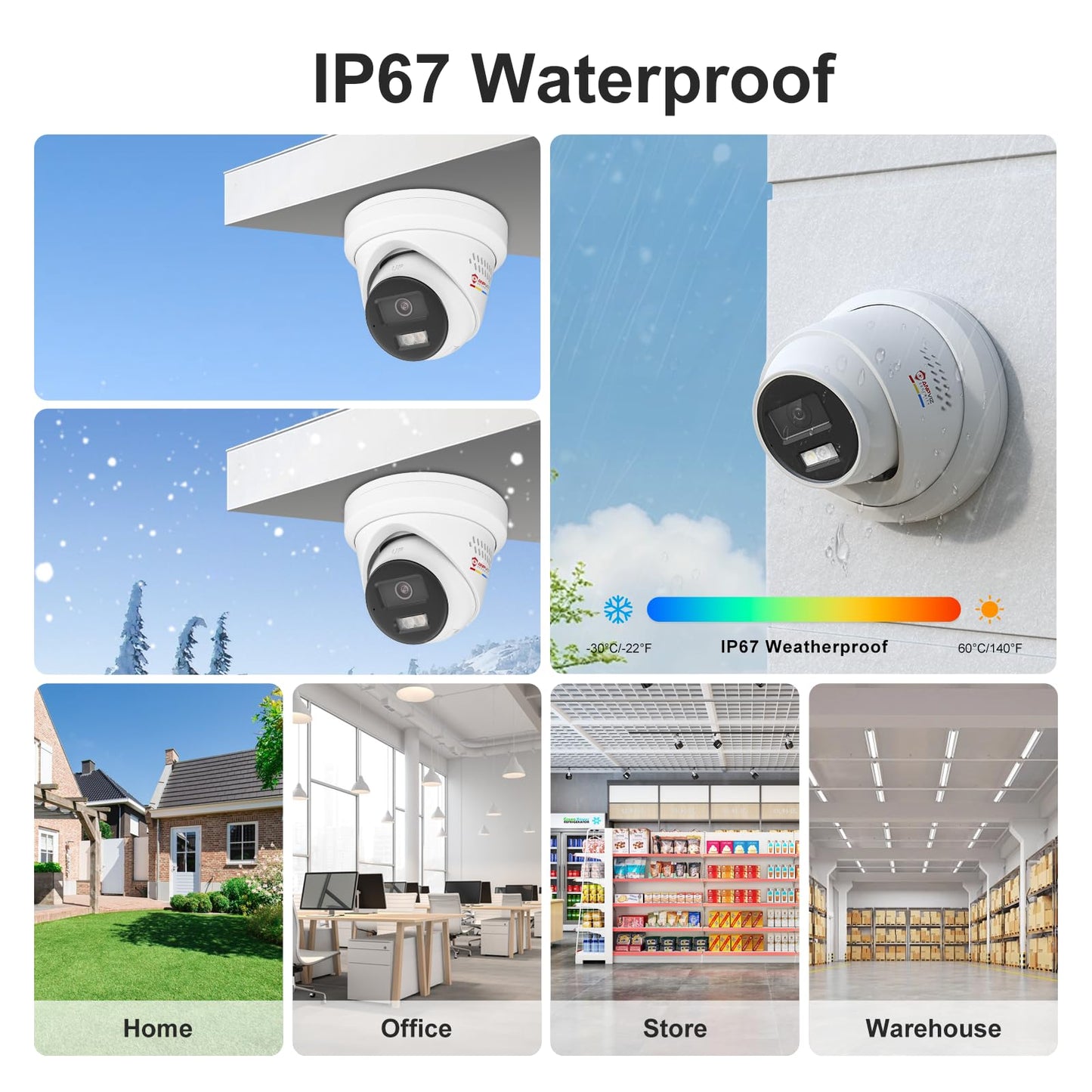 【Active Deterrent & 2-Way Audio】Anpviz 16CH PoE Security Camera System, 16X 5MP Wired IP Turret Cameras Outdoor Metal, 12MP NVR with 4TB HDD, Human/Vehicle Detection, Plug&Play for Business (H Series)