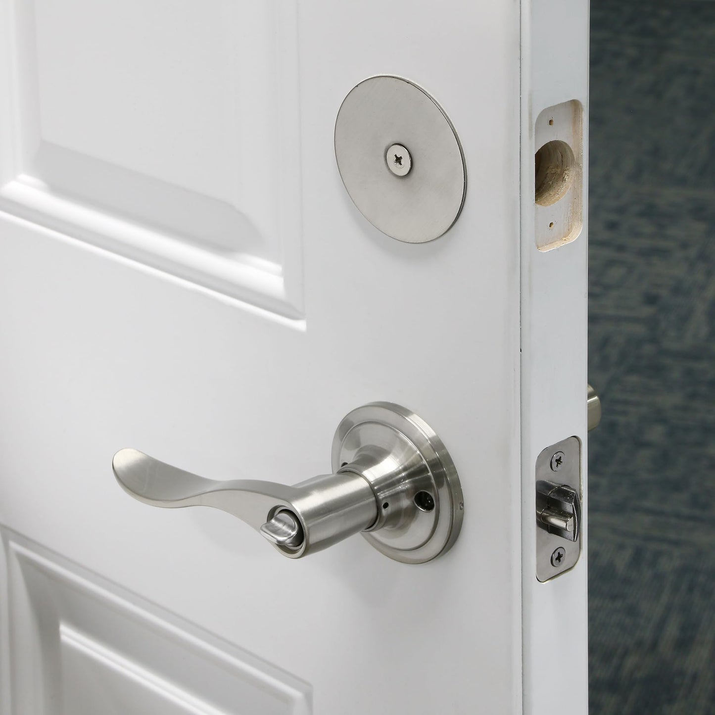 Prime-Line U 10677 Steel Door Hole Cover Plate, Stainless Steel (Single Pack)