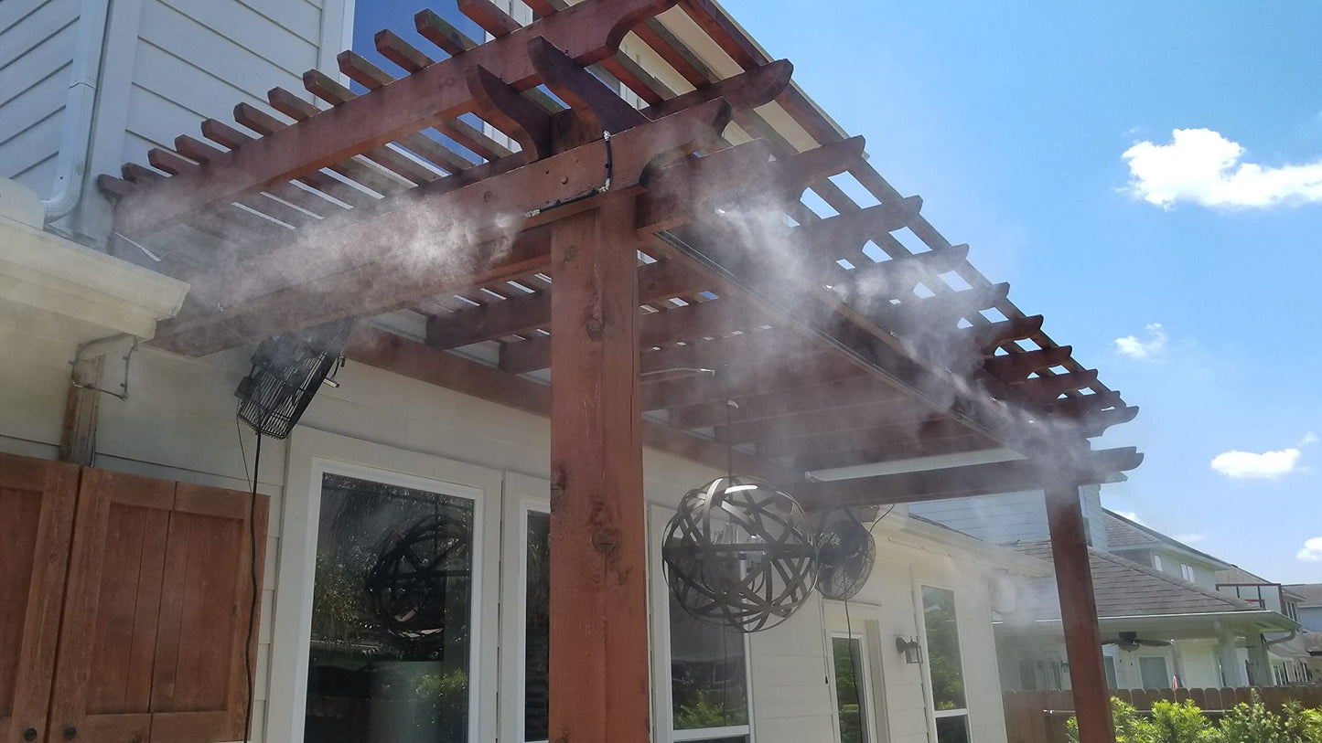 Black 18 Inch Misting Fan - Patio Outdoor Mist Fan For Residential, Restaurant and Commercial Use