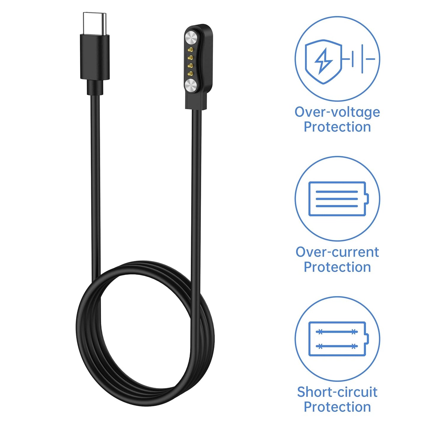 Mugust 2 Pack 3.3ft USB C Magnetic for PLAUD Note AI Voice Recorder Charger, Replacement Charging Cable Accessories