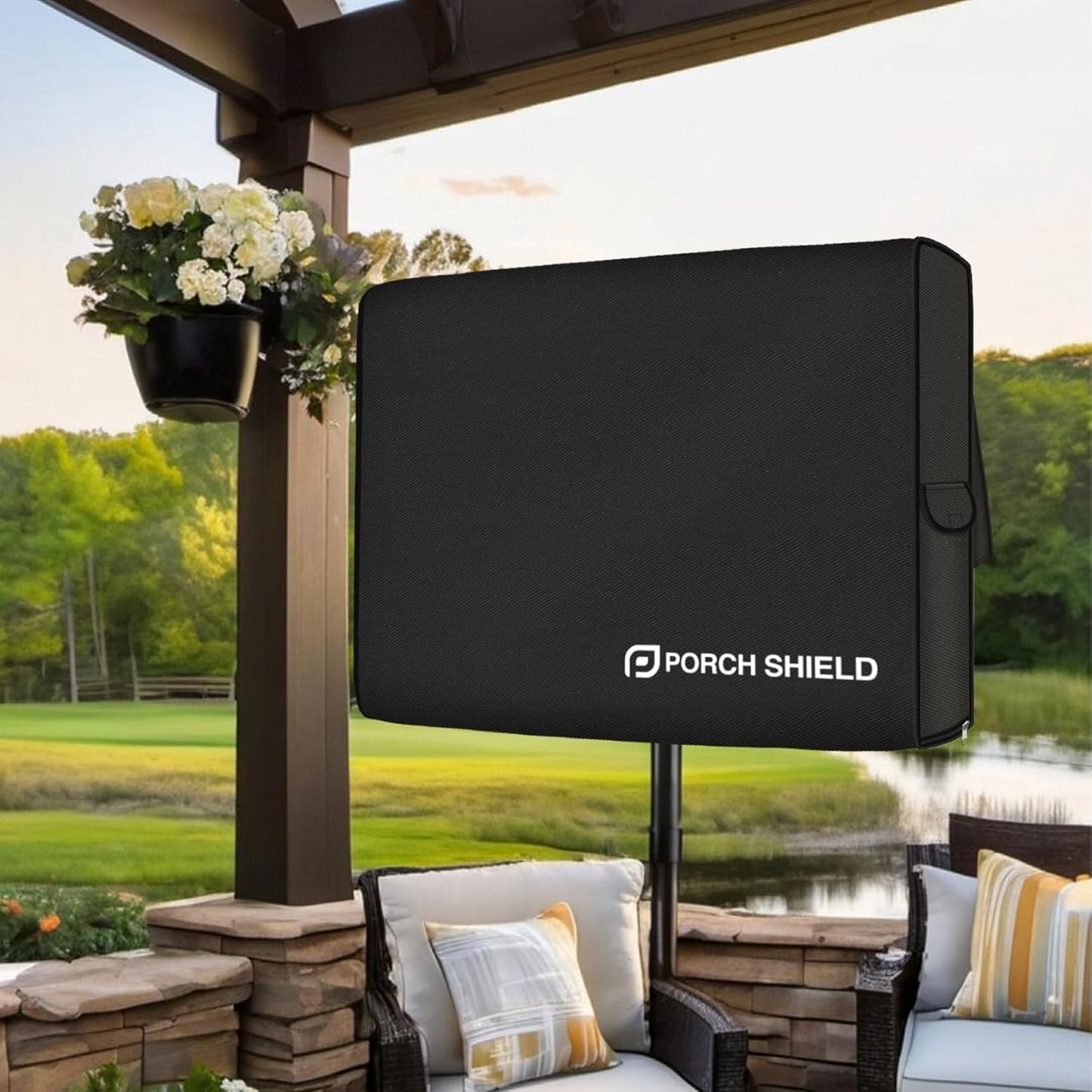 52-55 inches Porch Shield Outdoor TV Cover - Upgrade Fully Cover TV Weatherproof Protector for LCD, LED, Compatible