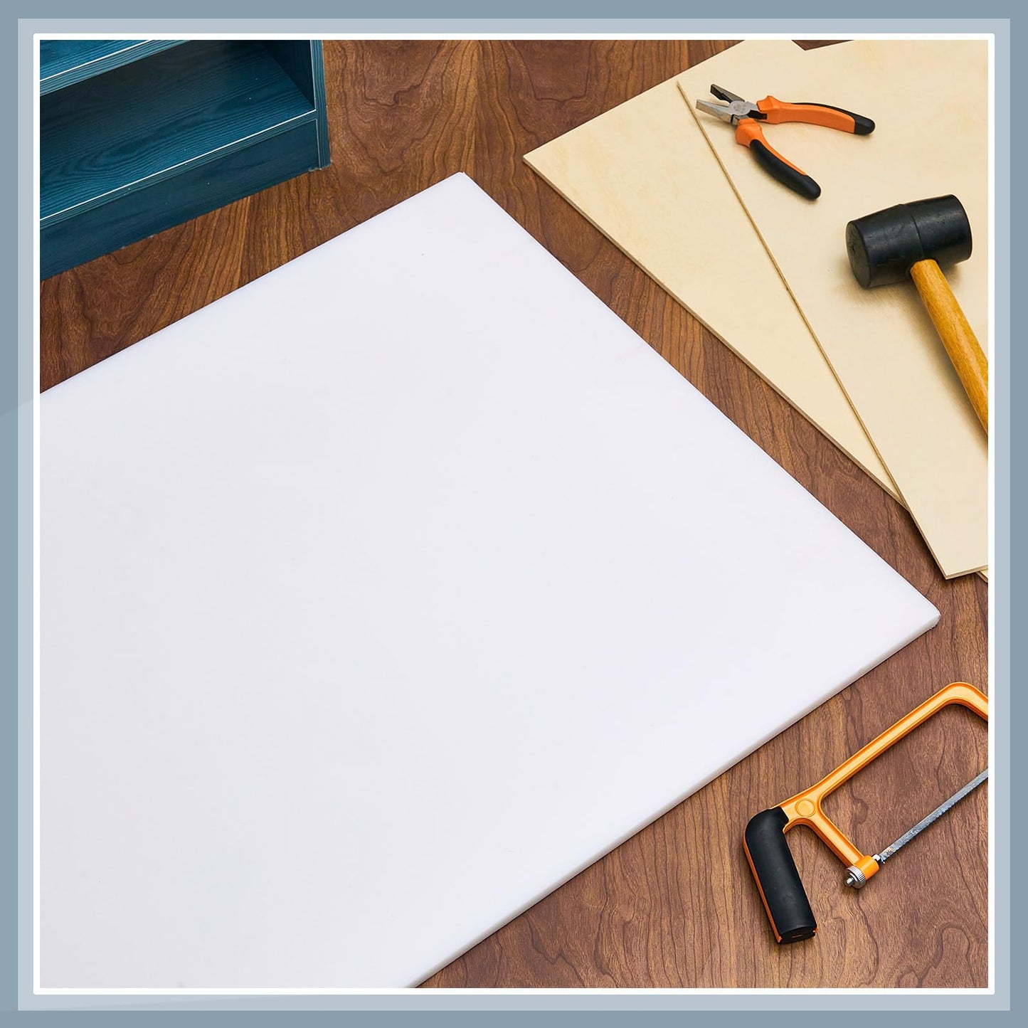 Sasylvia Hdpe Sheet, Hdpe Plastic Sheet Flexible High Density Polyethylene Cutting Board Solid Plastic Block for Marine, CNC, Machining, Industrial, DIY Projects(1/2" X 24'' X 48'',White,1 Pcs)