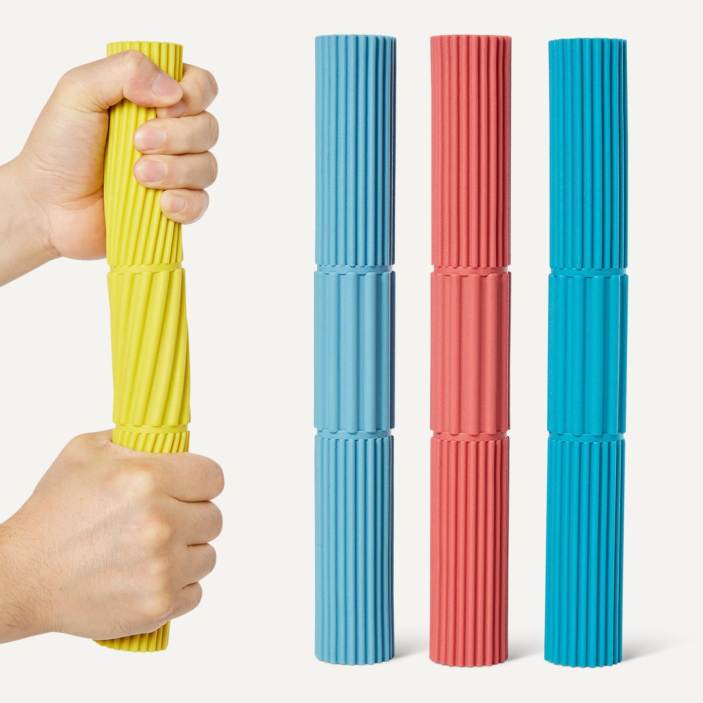 Amazon Basics Flexible Resistance Bar Set of 4, Wrist and Forearm Strengthening Exercise Bars for Physical Training