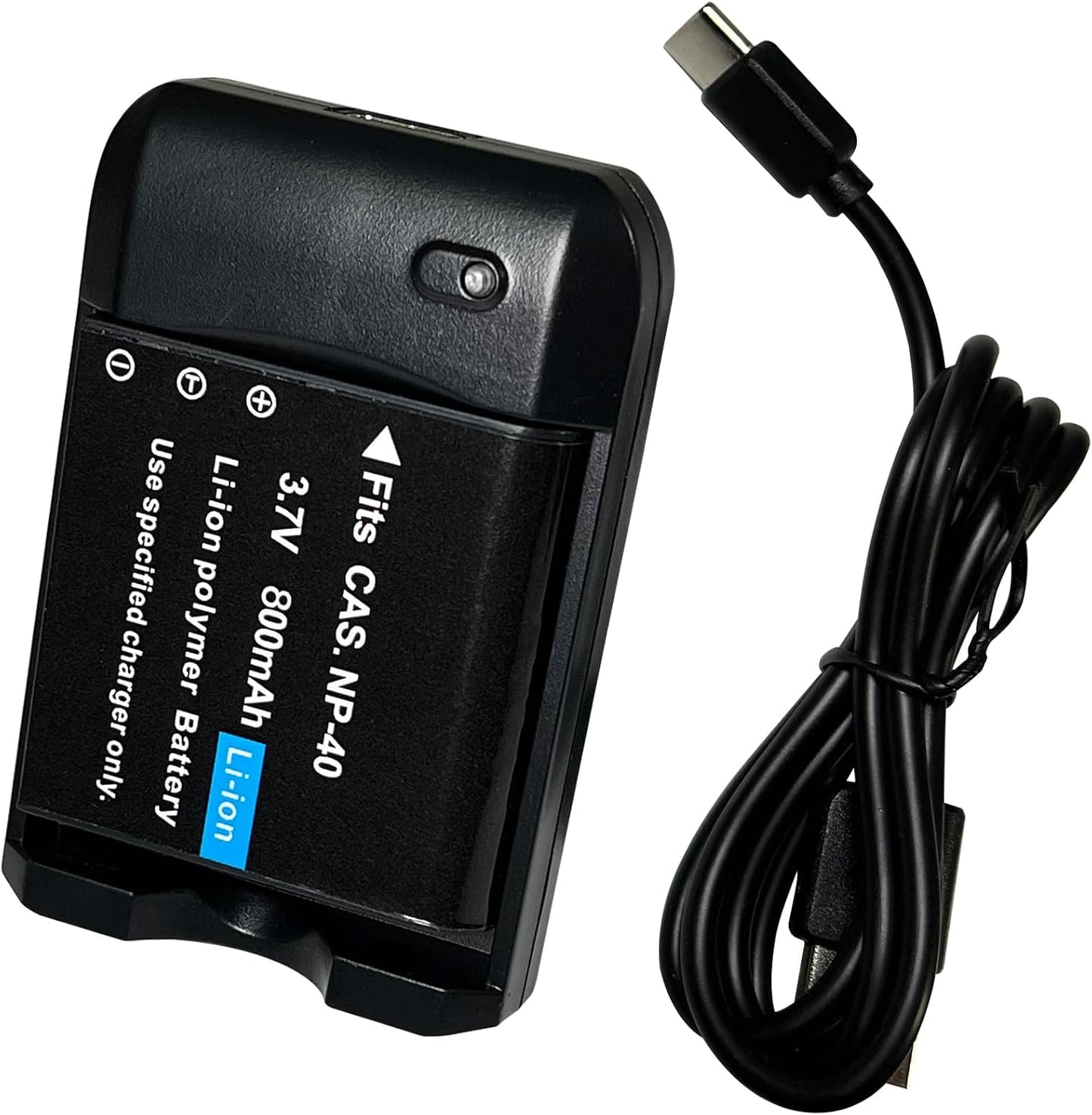 TaKicola NP-40 2 NP-40 3.7V 800mAh Battery Charger, Digital Camera Battery Charger with Pieces CAS. Li-ion Rechargeable