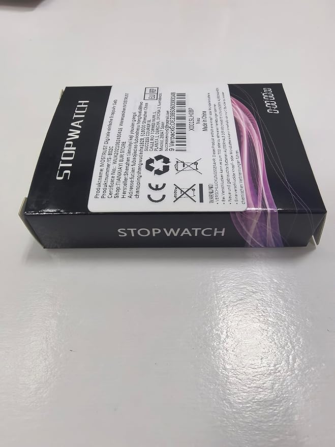 Digital Simple Stopwatch, 1/30 Lap Basic Stopwatch, No Bells, No Clock, No Alarm, Silent, Child Friendly, ON/Off for Swimming Coaches Kids