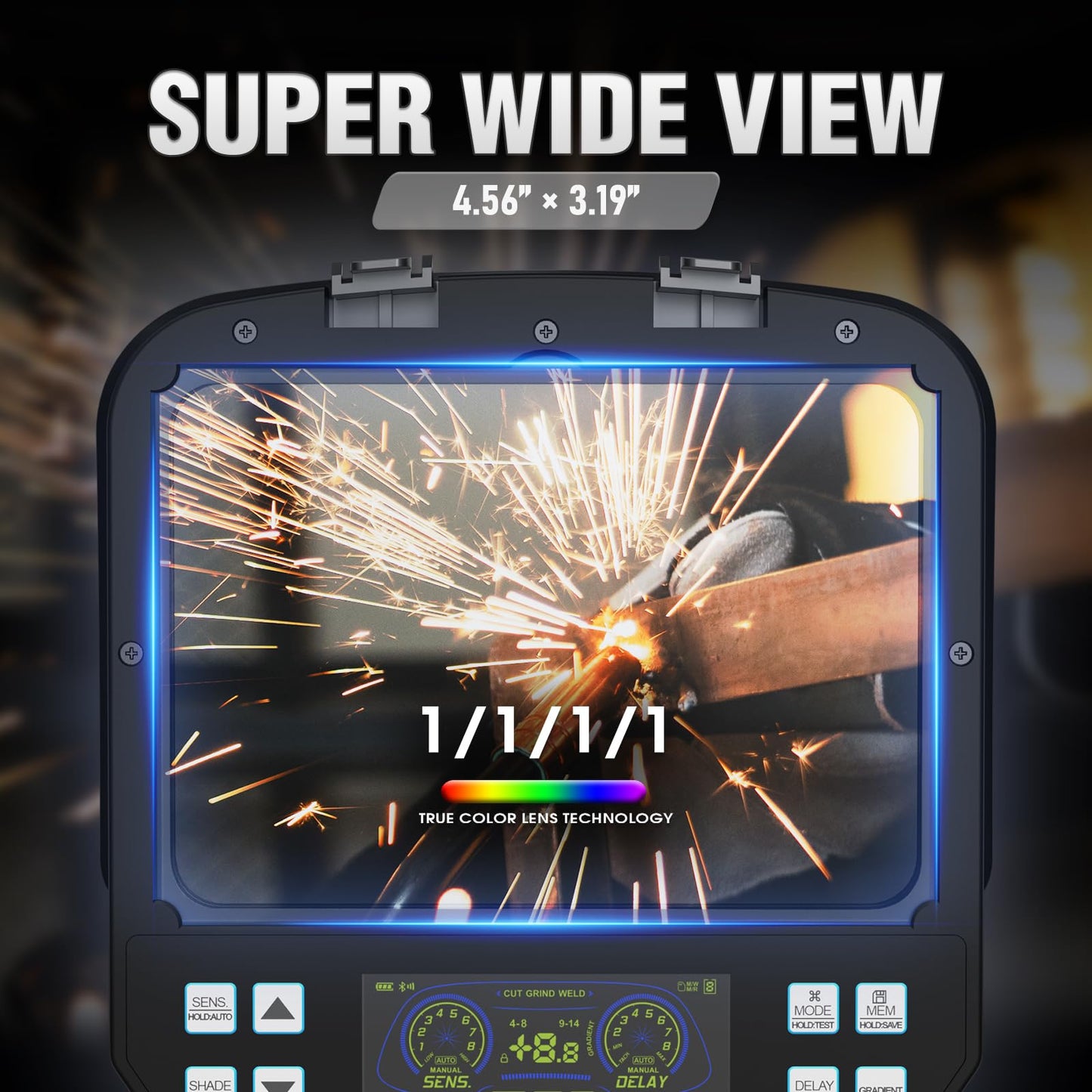 YESWELDER CT-520 Tig Welder & Plasma Cutter, 5-In-1 Multifunctional Welding Machine & Large View Intelligent Auto-Shade Auto-Darkening Welding Helmet