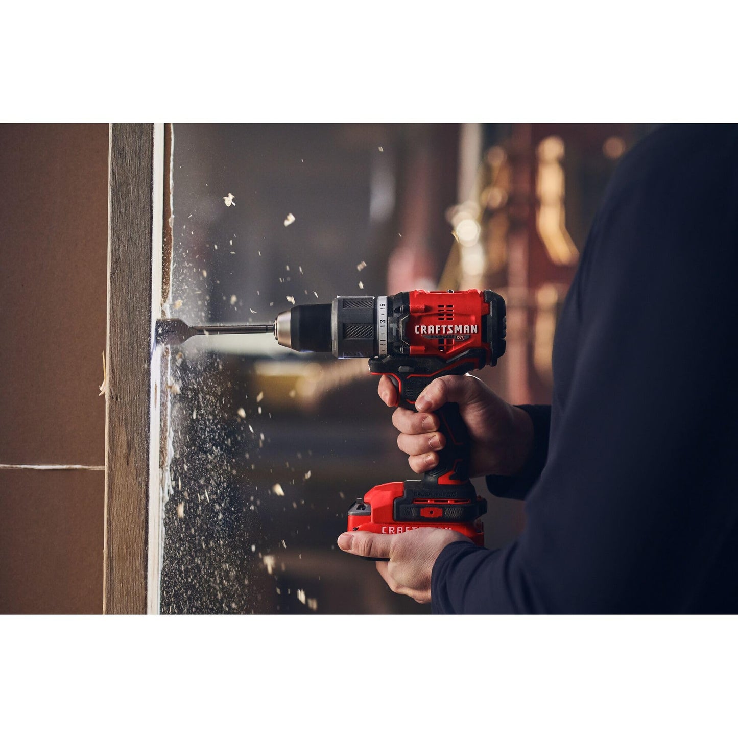 CRAFTSMAN V20 Cordless Hammer Drill Kit, 1/2 inch, 2 Batteries and Charger Included (CMCD732D2), Black