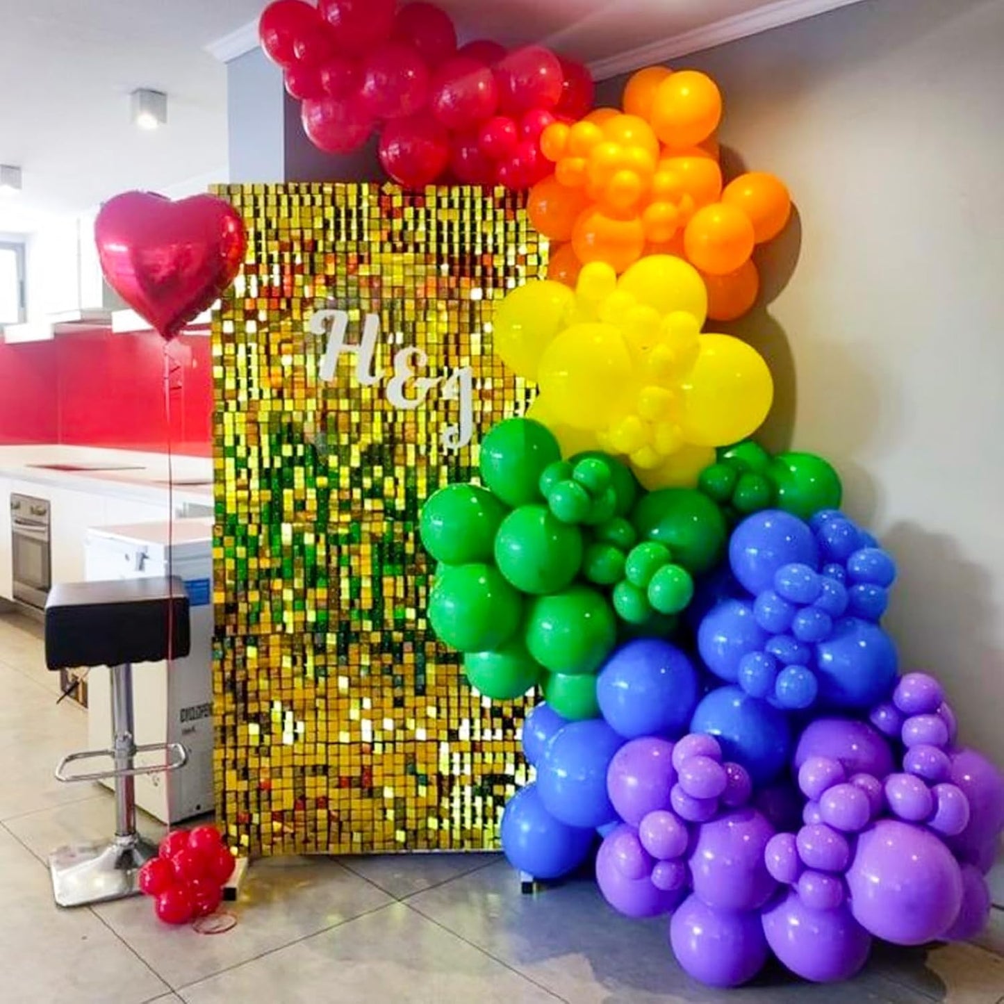 PartyWoo 12-Inch Latex Balloons - 100 Pcs Red, Yellow & Blue for Baby Showers, Graduations & More