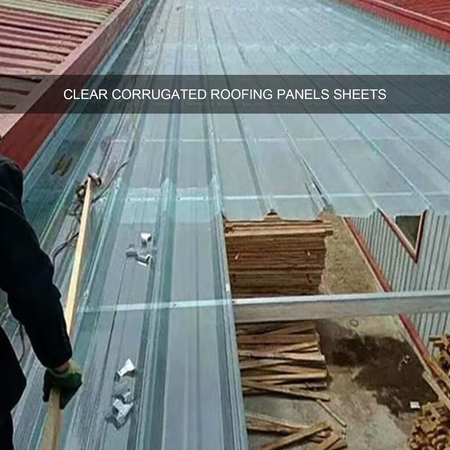 QWEASDF Transparent Roof Sheet,Roofing Cladding Panel,Corrugated Roofing Sheet,Fiberglass Daylighting Panels,Anti-UV Rainproof Sunshine,FRP Daylighting Plate, Greenhouses(3pcs,0.9 * 0.7m/35 * 28in)