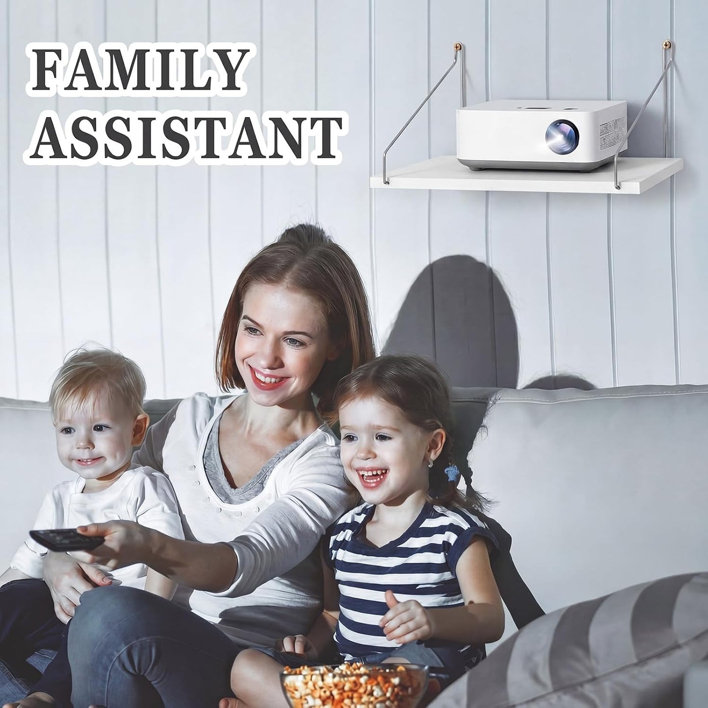 1 12 6 Inch Seamless CroBlissful Pcs Projector Shelf for Wall x Modem Router Shelf with Nail Router Wall Mount Modem
