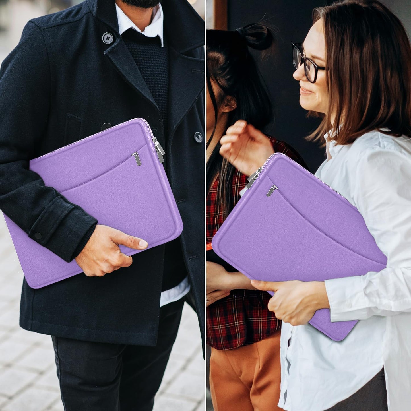 ampoock 14 inch 14" Laptop Sleeve, Shockproof Protective Laptop Cover Briefcase Carrying Computer Bag with Accessory