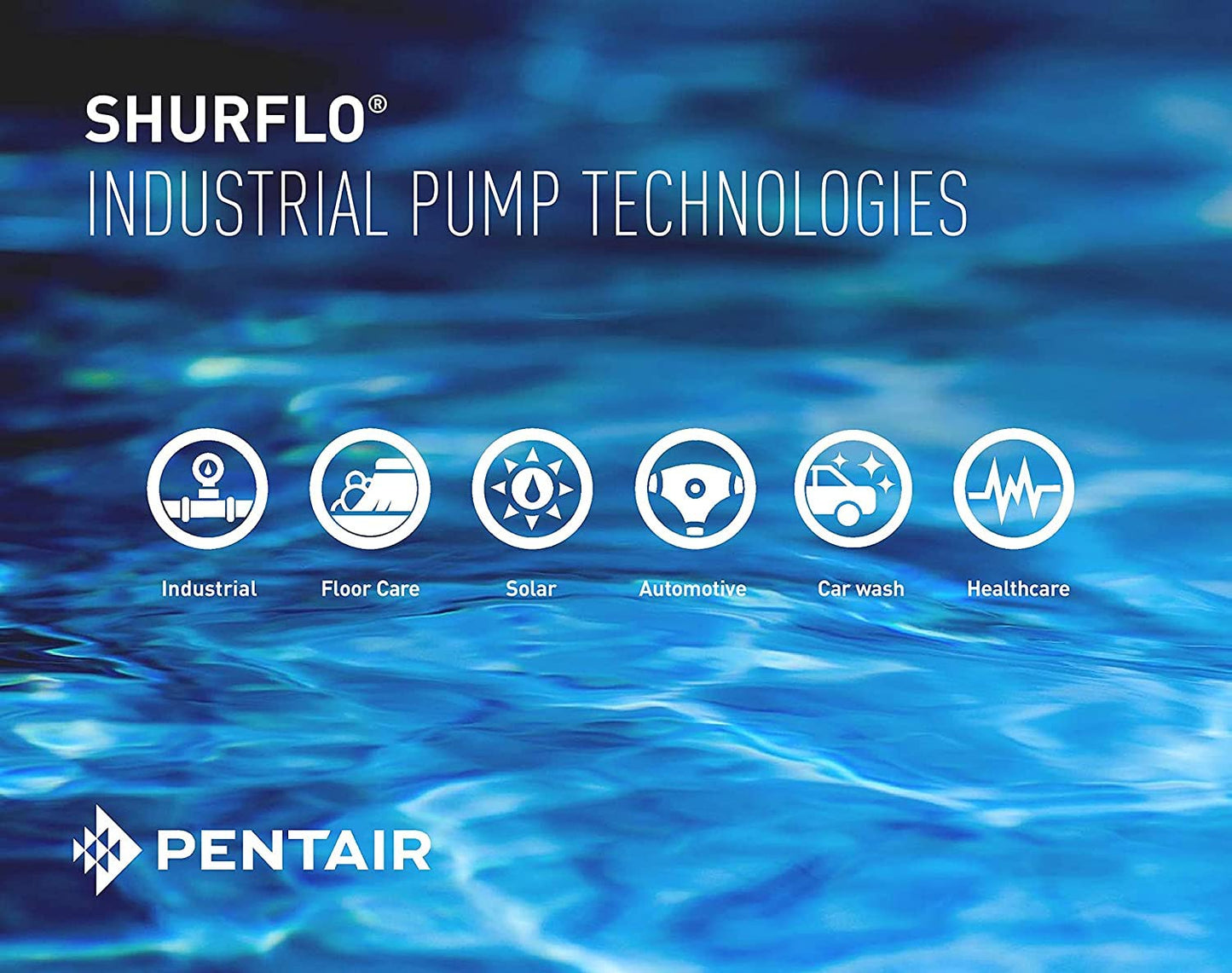 PENTAIR SHURFLO 8000-543-236 Diaphragm Pump, 12VDC Automatic Demand Water Pump, 1.8 GPM 50 PSI Agricultural Sprayer Pump, Chemical Resistant Transfer Pump for Irrigation, Lawn, Farm and Spray Systems