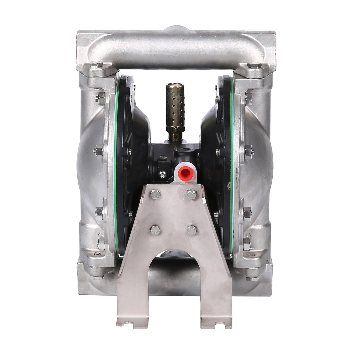 Air Operated Double Diaphragm Pump 1 inch Inlet/Outlet Pneumatic Waste Oil Transfer Pump for Chemical DN25 35GPM Dual Diaphram Teflon by Aluminum alloy 115 PSI (QBY4-25 SS+PTFE 35GPM)