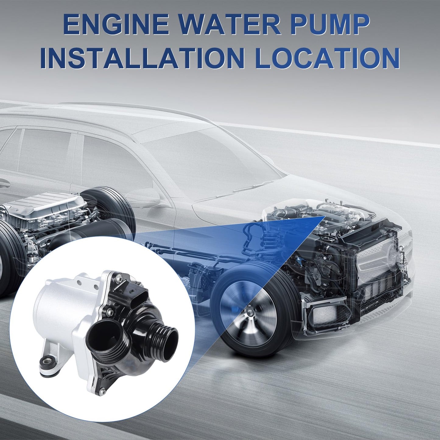 INGKAN 11517568595 Engine Electric Coolant Water Pump Fits for BMW E70 X5 3.0Si 30I 2007 2008 2009 2010 Replace OE 11517546996 11519894484