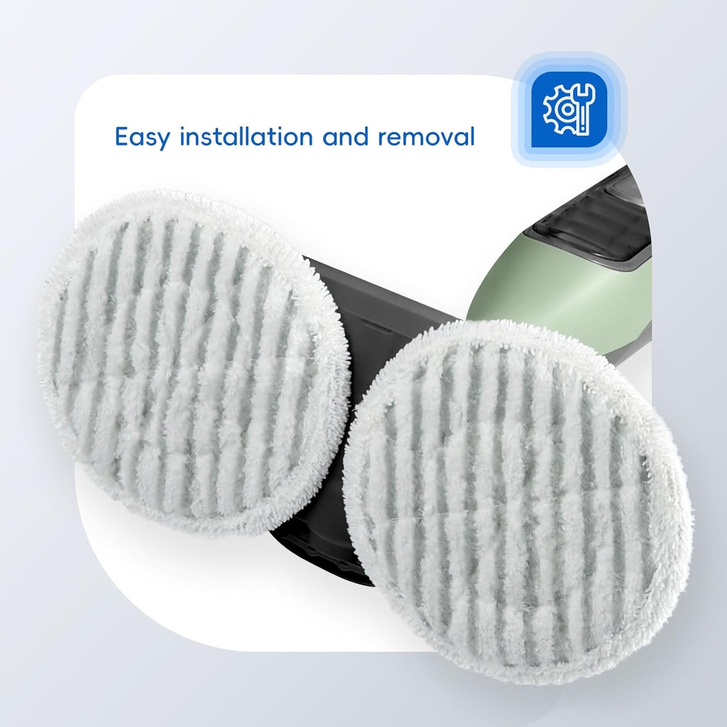 Shark 10 Pack Steam Mop Replacement Pads - Reusable Cleaning Pads for All Floor Types