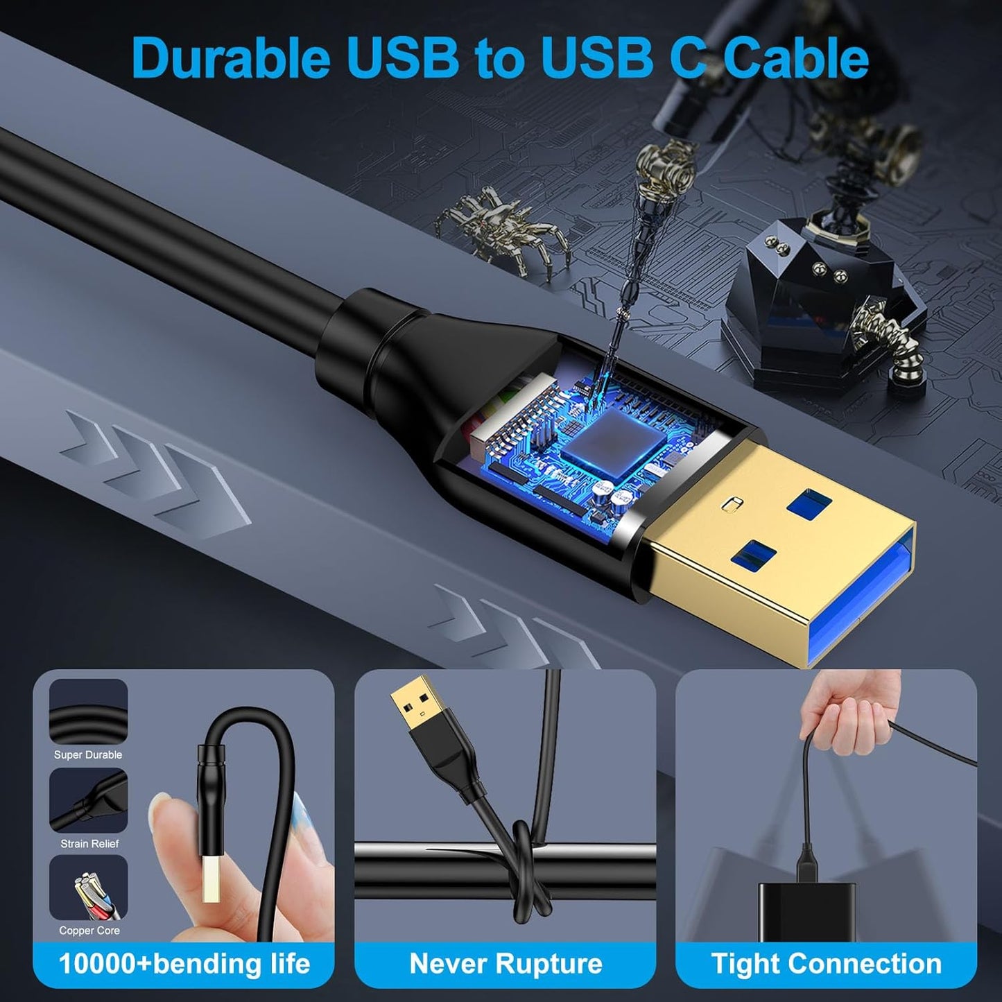 2 Pack 6FT USB2.0 USB to USB Cable, Male to Male USBA to USBA Cable Double End A to A USBCord for Data