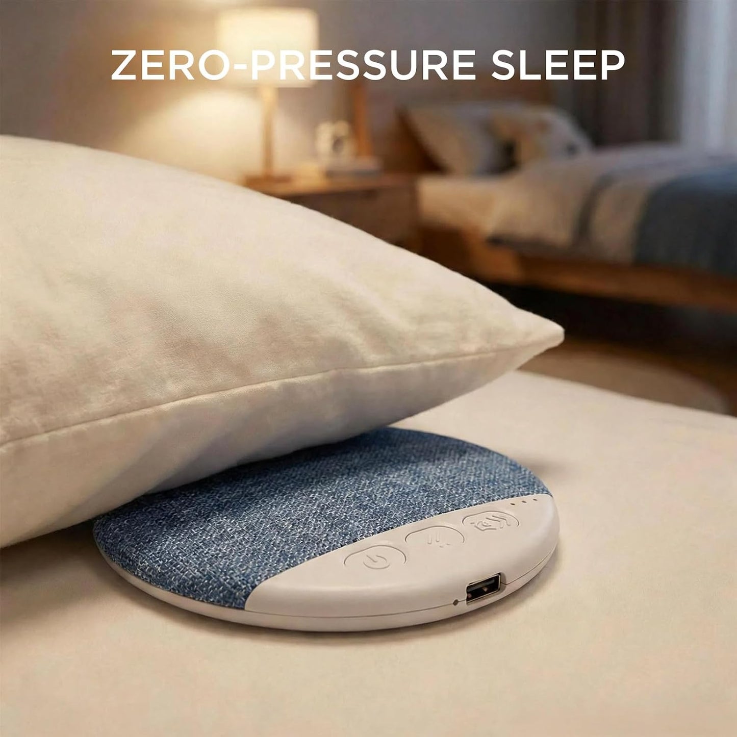 Madicrio Ultra-Thin Wireless Sleep Pillow Speaker with White Noise Timer, Personal Under Pillow Bluetooth Speaker