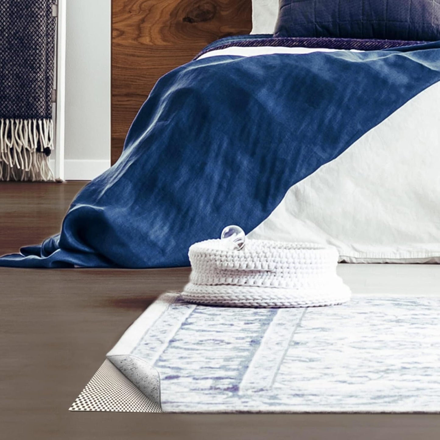 Veken Rug Pad Gripper - Non-Slip Thick Pads for Hardwood & Tile Floors | 4x5 Ft Anti-Skid Mat