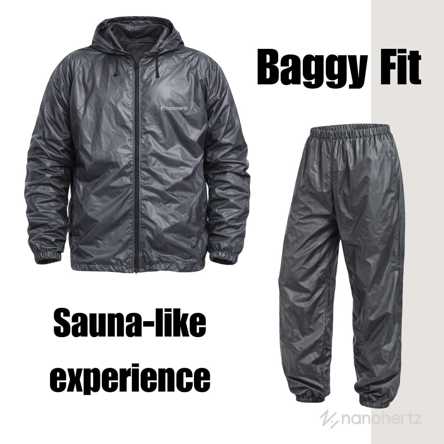 Sauna Sweat Suit Jacket Pants Hoodie Shirt Top Shapewear Trainer Workout Body Shaper Sweatsuit Boxing Workout Exercise MMA Weight Loss EVA Men Women
