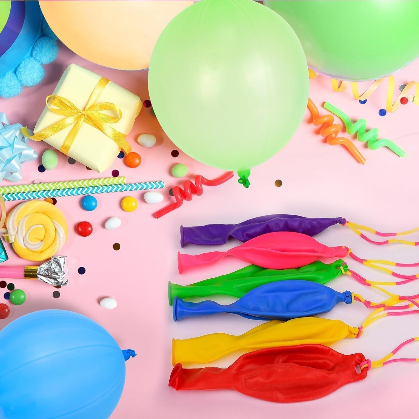 Punch Balloons by Green - 36 Pcs with Rubber Band Handle for Easy Grip | Perfect for Kids’ Birthday Parties & Outdoor Play