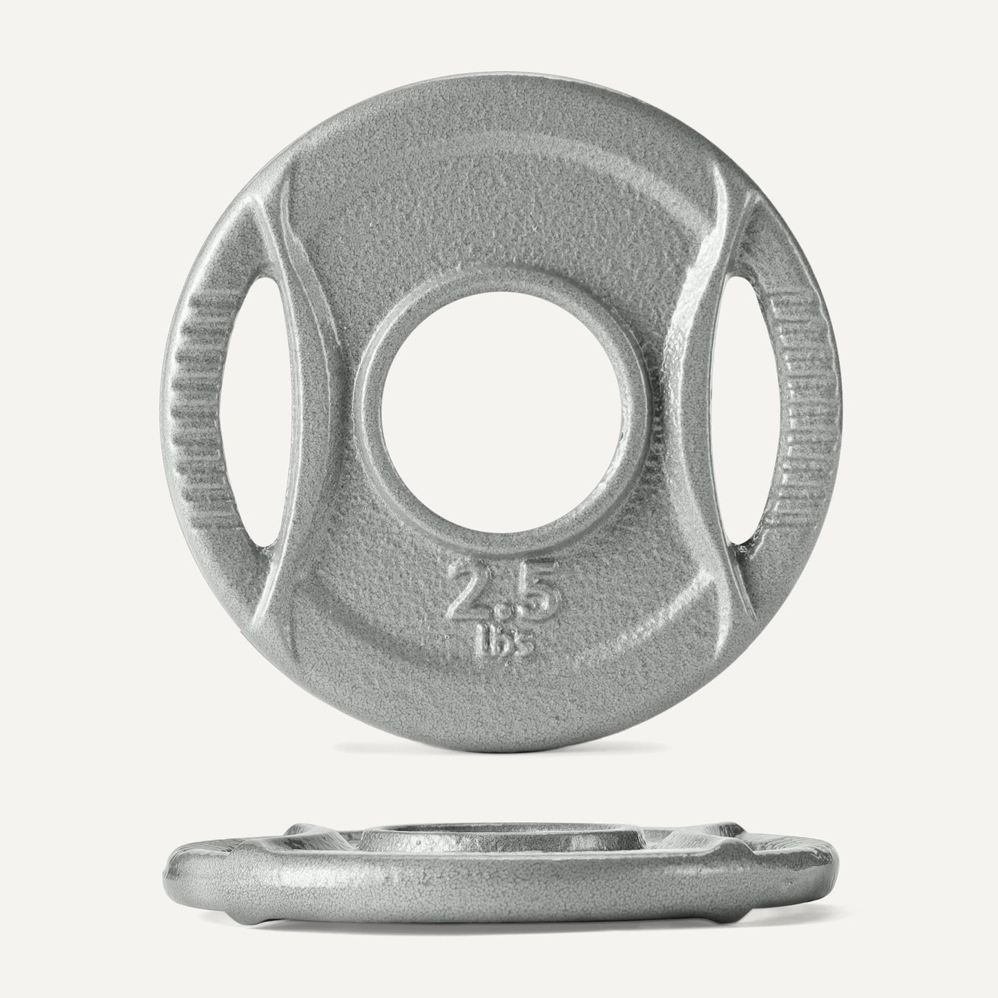 Amazon Basics 2-inch Olympic Grip Weight Plates, 2.5lb Weights, Compatible with Olympic Barbells, Set of 6