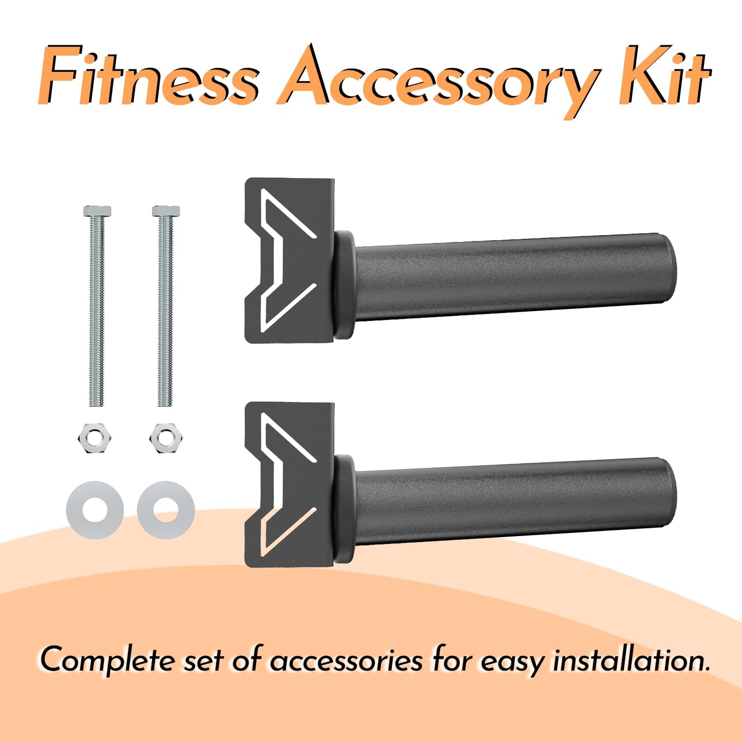 Weight Plate Holder for Power Rack – Choose 2×2 or 3×3 Uprights – Fits 5/8" to 1" Hole Diameter, Heavy-Duty Steel Plate Storage Pegs, Bolt-On Design, Pair(2x2)