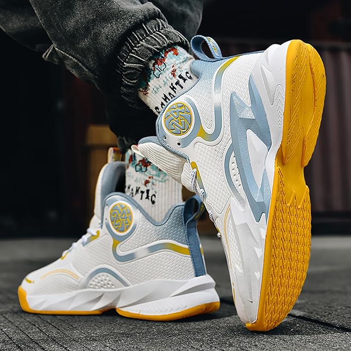Boys Basketball Shoes Breathable Indoor Athletic Shoes Youth Outdoor Fashion Sneakers Comfortable Basketball Shoes for Girls