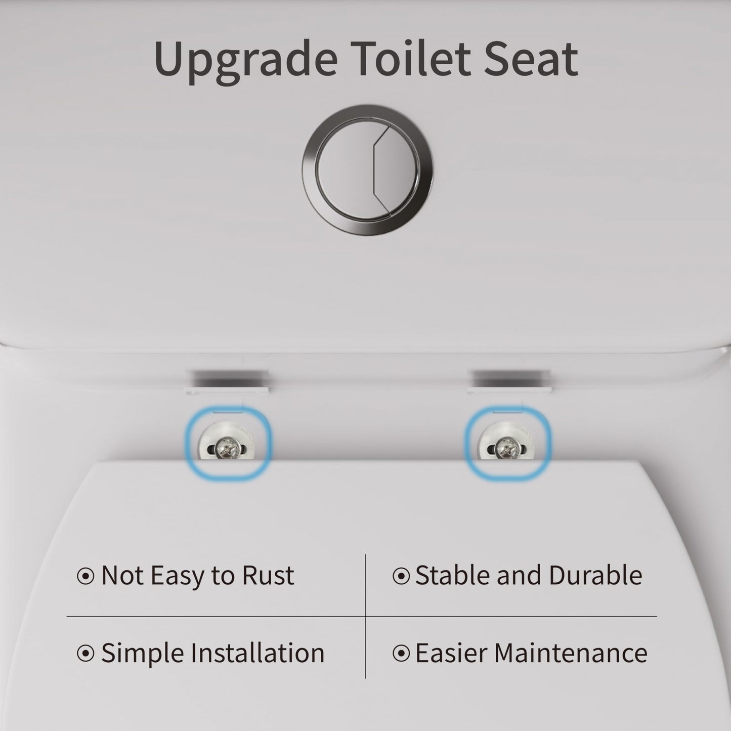 Elongated One Piece Toilet with Comfort Chair Seat ADA Height 17.33", Powerful Dual Flush 0.8/1.28 GPF Compact Toilet, MAP 1000g, Standard White Toilet Bowl, 12'' Rough-in