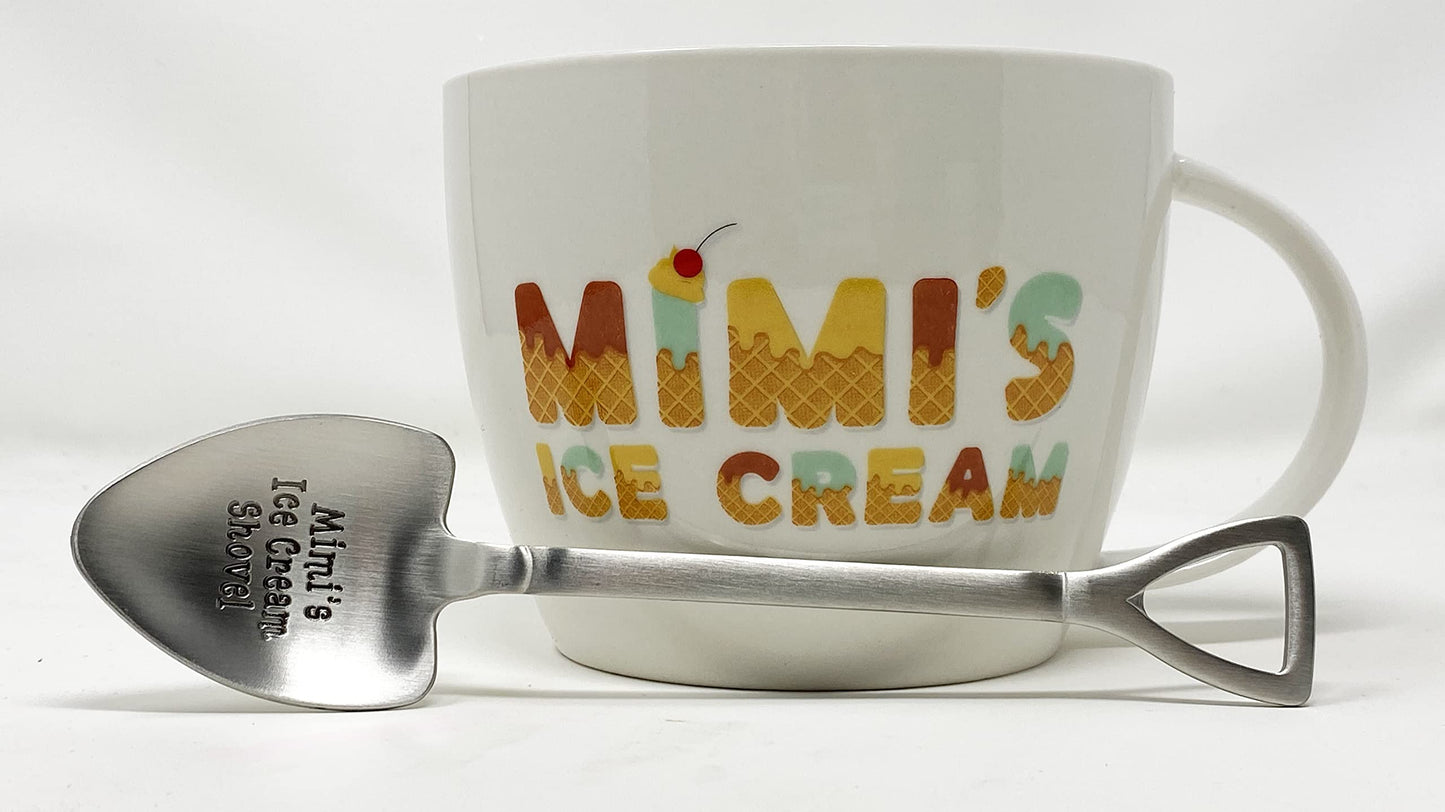 Josephine on Caffeine Mimi's Ice Cream Bowl & Spoon - Ideal Mother's Day, Christmas or Birthday Gift