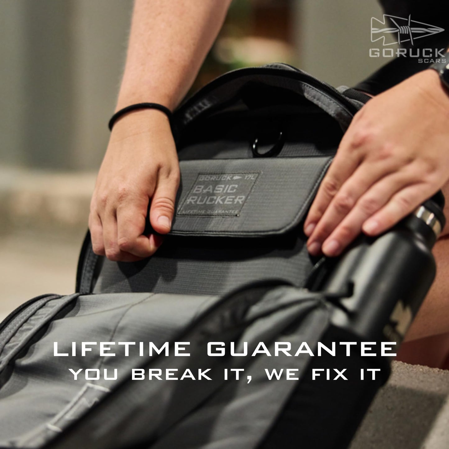 GORUCK Basic Rucker 17L Tactical Backpack – Durable Rucksack & MOLLE Daypack – Military Backpack for Men & Women - for Outdoor, Hiking, Training & Travel – Black