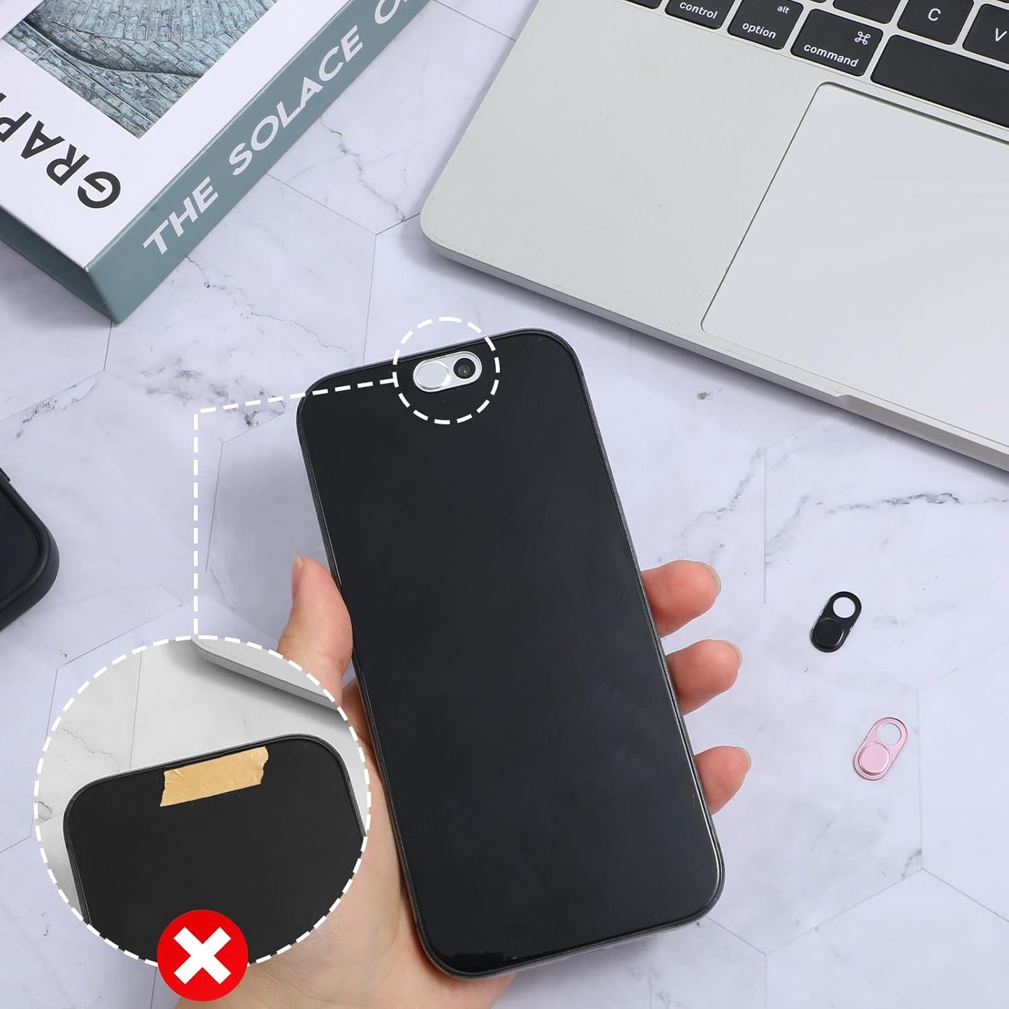YQQYG 3 Pcs Laptop Camera Cover Slide, Ultra-Thin Metal Camera Cover, Webcam Covers Slide, Protect Your Privacy