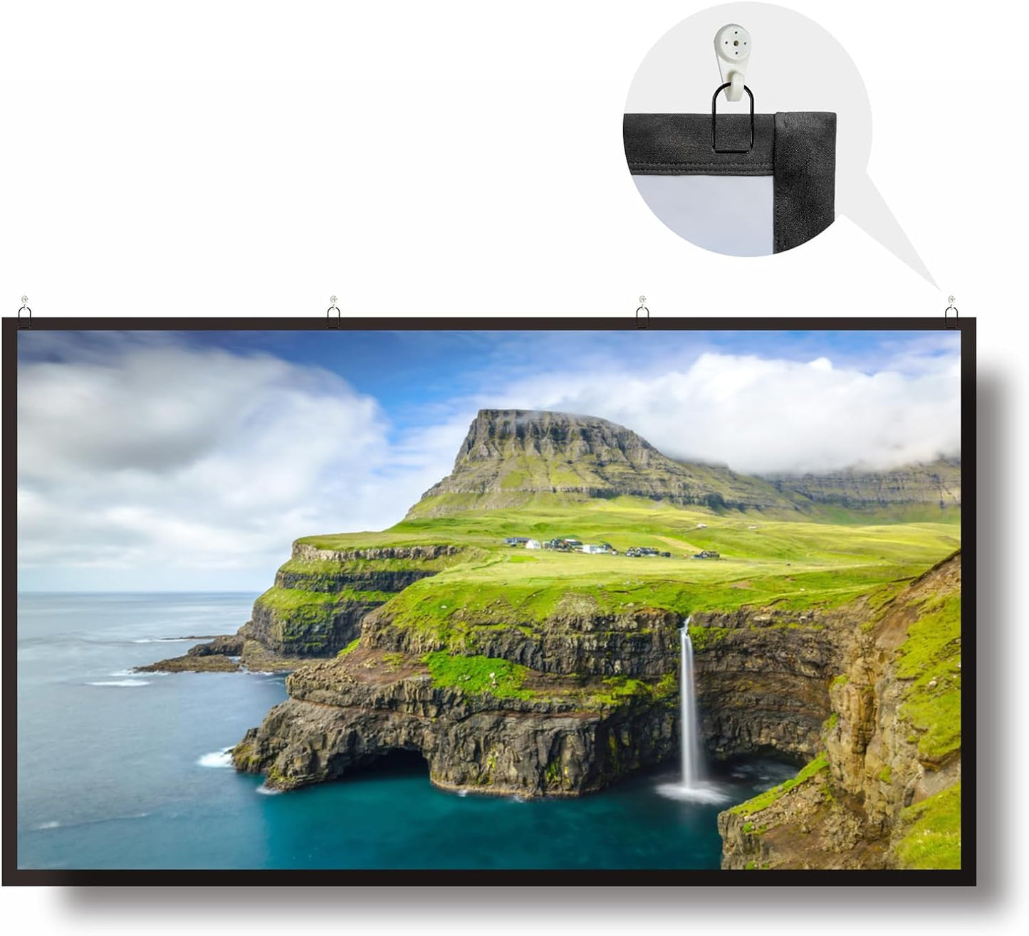 Yandood Set Upgraded Hanging Accessories Backup for Foldable Projection Screen