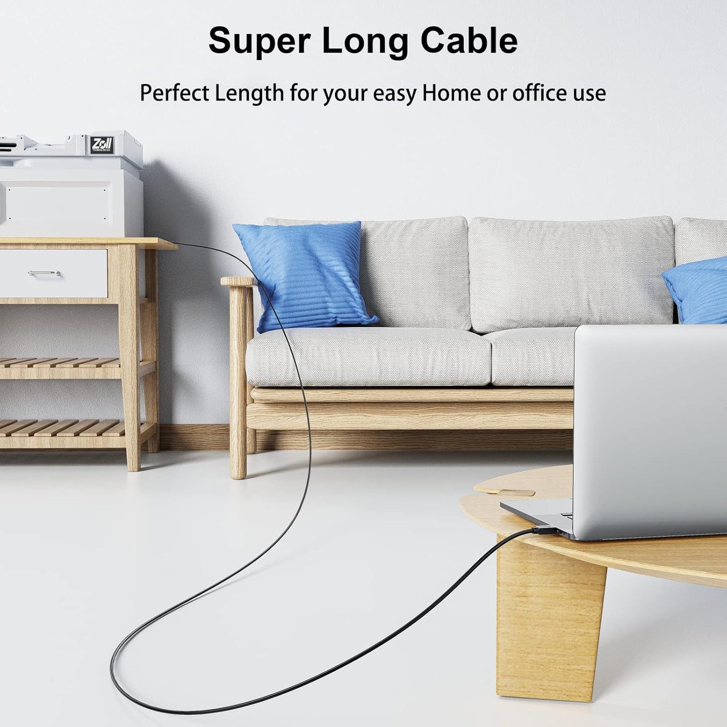 20 Printer Cable FT - USB A to USB B Printer Cable Compatible with HP, Canon, Brother, Samsung, Dell, Epson and More