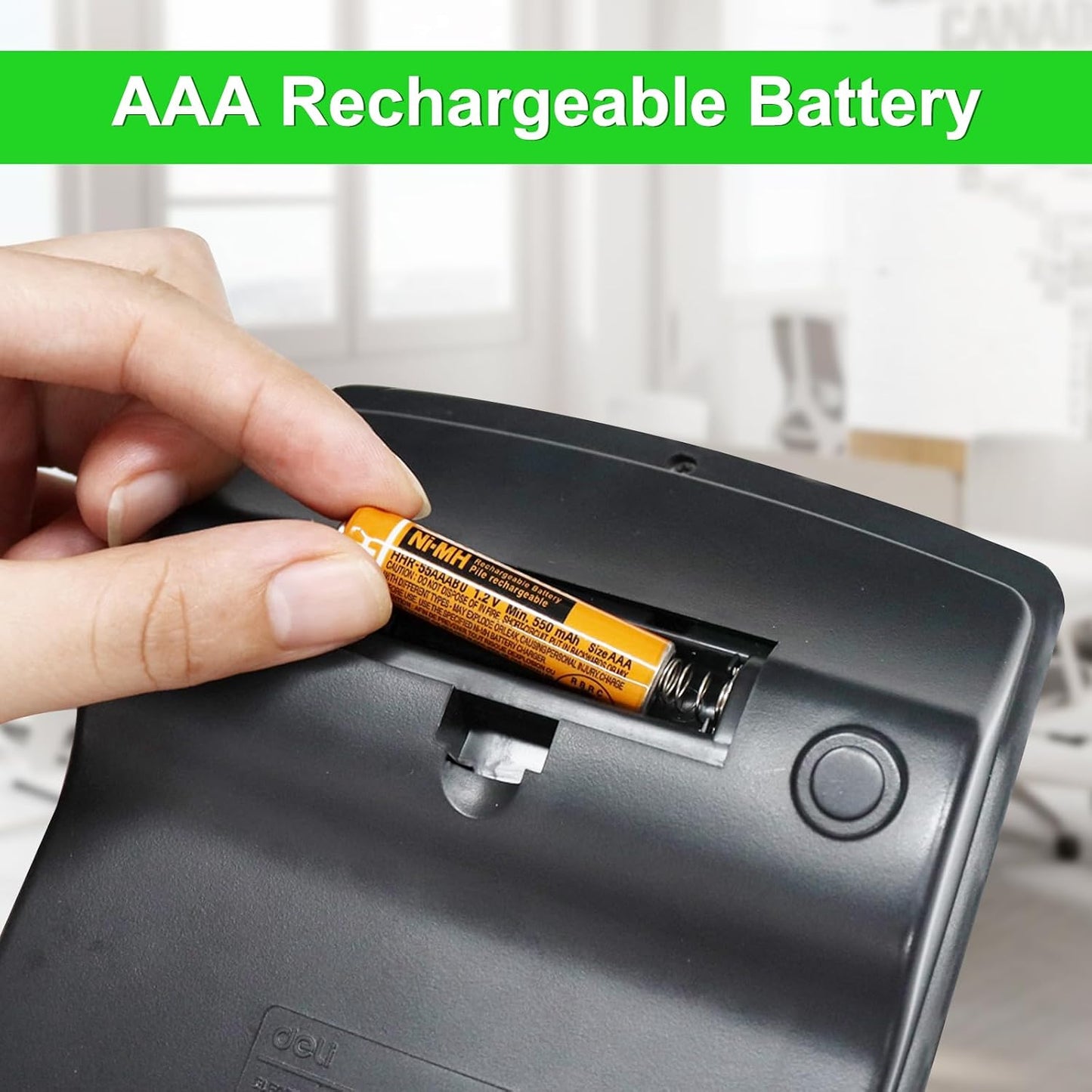 EOCIK 12 Pack HHR-55AAABU 1.2V 550mAh Rechargeable AAA Batteries NI-MH AAA Battery for Panasonic Cordless Phones,Remote